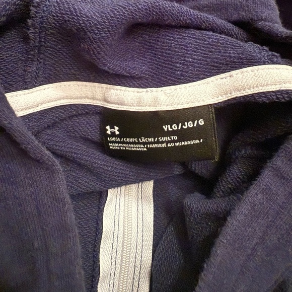 Under Armour Kids' Navy and Gray Hoodie - Picture 3 of 3